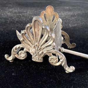 Vintage Leonard Silver Plated Neoclassical Knife Rests Italy